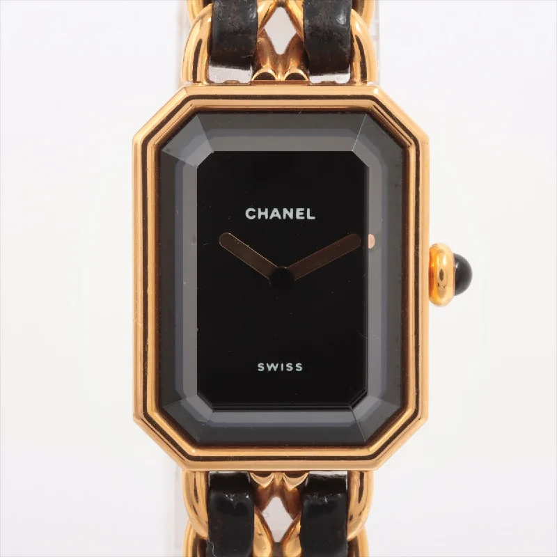 Chanel Premier M Black Gold Watch