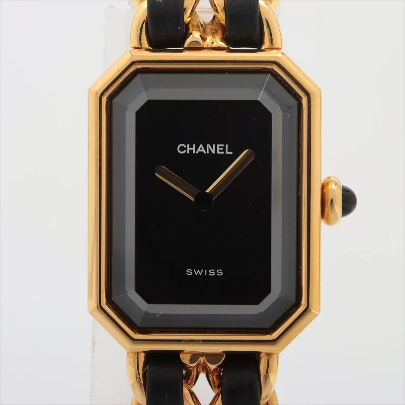 Chanel Premiere S Gold Black Watch