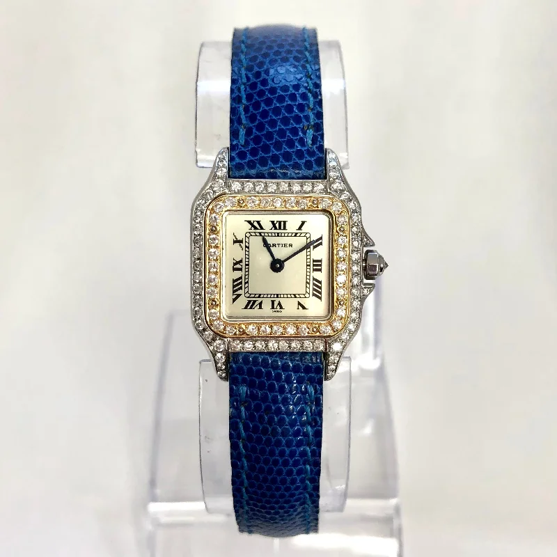 CARTIER PANTHERE 23mm Quartz 2 Tone 0.47TCW DIAMOND Watch