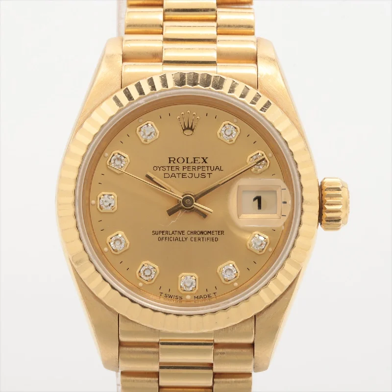 Rolex Datejust 26mm 18k Yellow Gold with Diamonds Watch