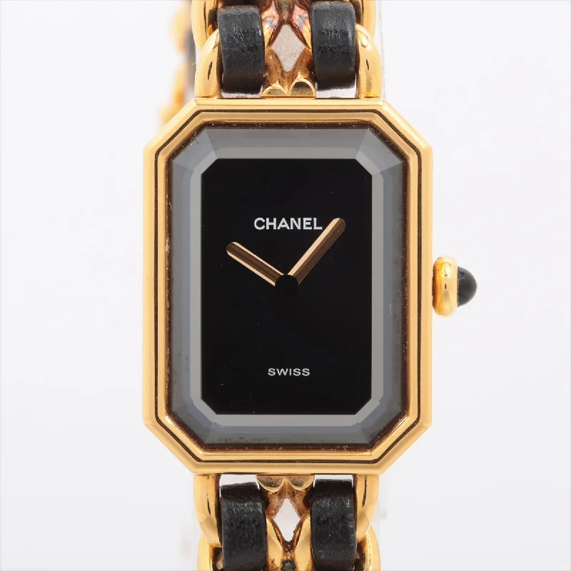 Chanel Première M Black Gold Watch