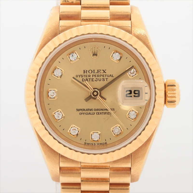 Rolex Datejust 26mm 18k Yellow Gold with Diamonds Watch