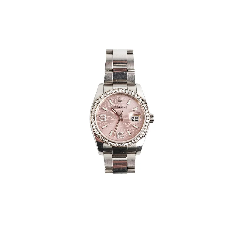 Rolex Datejust 36mm Pink Dial with Diamonds 116244 (2013)