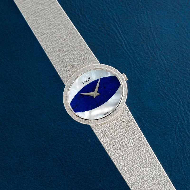 Piaget White Gold 'Mother Of Pearl & Lapis Lazuli' Dress Watch