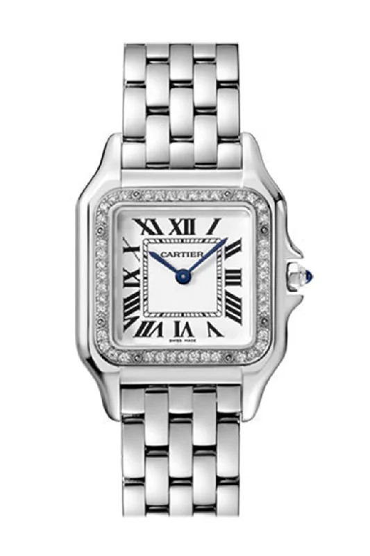 Cartier Panther Steel Diamond Bezel W4PN0008